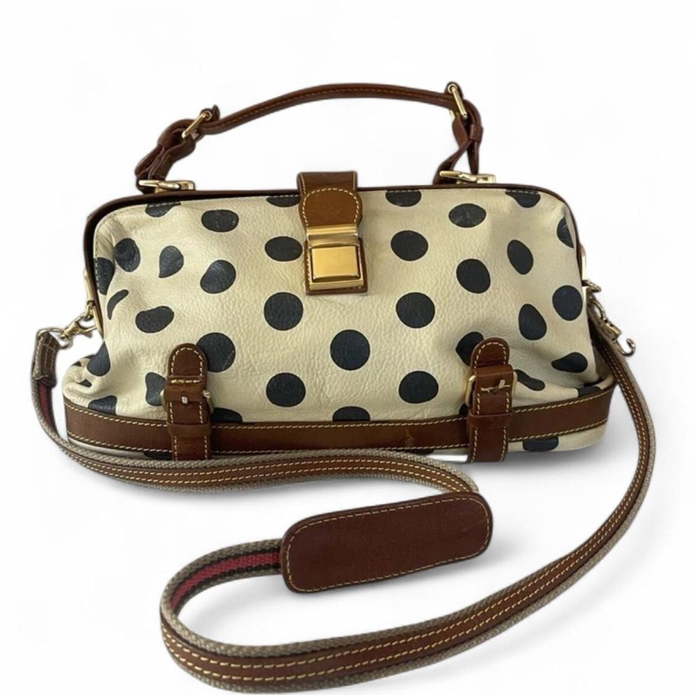 Anthropologie Holding Horses Spotted Leather Satchel Doctors Bag